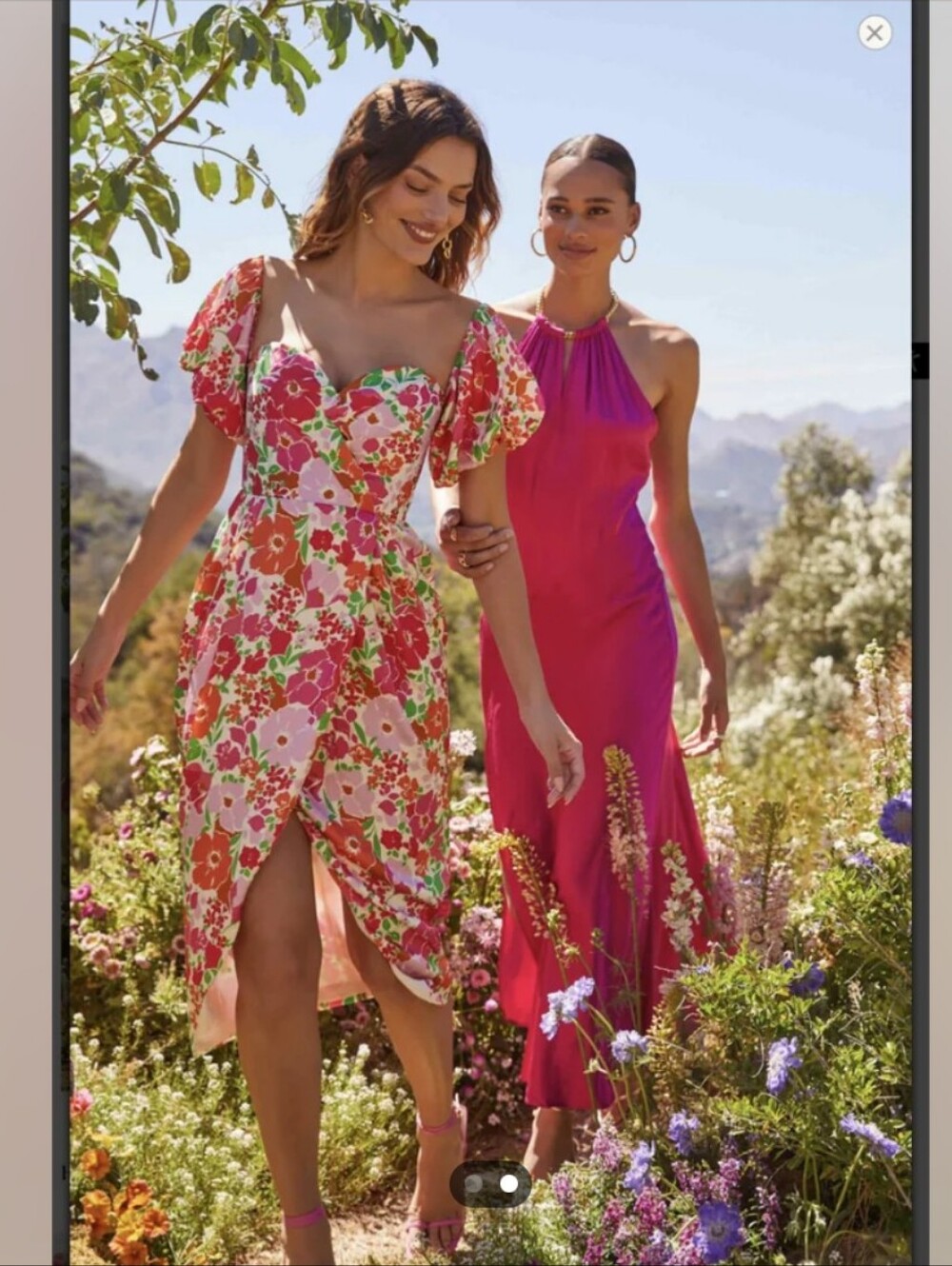 NWT ASTR Zurina Floral Off the Shoulder Midi Dress Small
